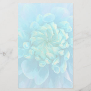 Turquoise Blue Dahlia Flower in Waterverf Briefpapier
