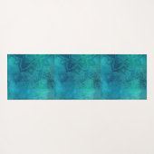 Turquoise Blue Distressed Mandella Yogamat (Achterkant (horizontaal))