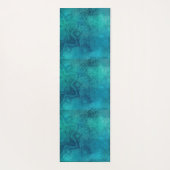 Turquoise Blue Distressed Mandella Yogamat (Achterkant)