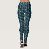 Turquoise Blue Dragonfly gepatenteerd Leggings (Achterkant)