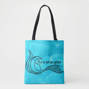 Turquoise blue Dry is geen optie-canvas tas