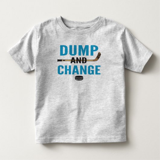Turquoise Blue Dump en Change Hockey Kinder Shirts (Voorkant)