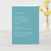 Turquoise Blue Eenvoudige aanmoedigingstocht sympa Kaart (Gele Bloem)