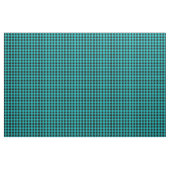 Turquoise Blue en Black Gingham Check Pattern Stof (Fat Quarter)