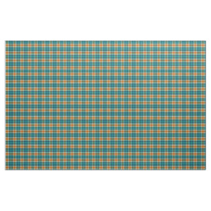 Turquoise Blue en Yellow Gold Tartan Pset Stof