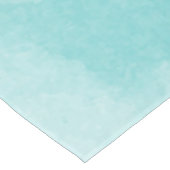 Turquoise Blue Floral Waterverf Tafelkleed (Gekanteld)