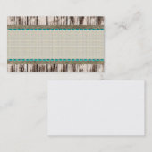 Turquoise Blue Gemstone Rustic Visitekaartjes (Voorkant / Achterkant)
