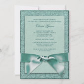 Turquoise Blue Girls First Communion Invitation (Dos)