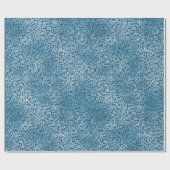 Turquoise Blue Glitter Leopard Print Cadeaupapier (Vlak)