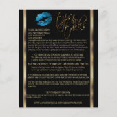 Turquoise Blue Glitter Lip Instructions Flyer (Achterkant)