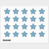 Turquoise Blue Glitter Ster Sticker (Vel)