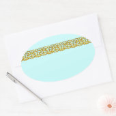 Turquoise BLue Gold Wedding Favoriser Étiquette En (Enveloppe)