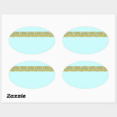 Turquoise BLue Gold Wedding Favoriser Étiquette En (Feuille)