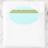 Turquoise BLue Gold Wedding Favoriser Étiquette En (Sac)
