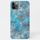 Turquoise Blue Gray Polygon Mosaic Art Patroon Case-Mate iPhone Case (Achterkant)