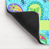 Turquoise Blue Green Modern Paisley Monogram Muismat (Hoek)