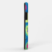 Turquoise Blue Green Modern Paisley Pattern Name Case-Mate iPhone Case (Achterkant/rechts)