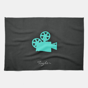 Turquoise; Blue Green Movie Camera Theedoek