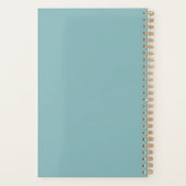 Turquoise Blue "Just Breathe" Planificateur quotid (Dos)