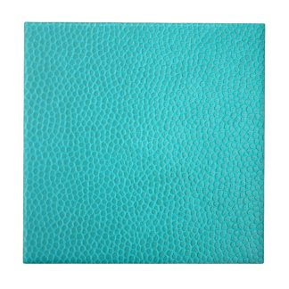 Turquoise Blue Leather Textern Pattern Tegeltje
