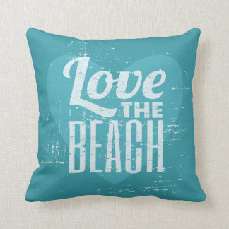 Turquoise Blue Love the Beach Kussen