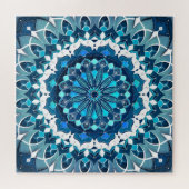 Turquoise Blue Mandala Legpuzzel (Horizontaal)