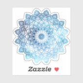 Turquoise Blue Mandala Sticker (Vel)