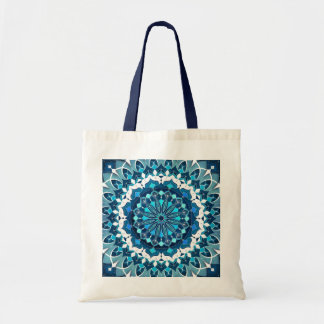 Turquoise Blue Mandala Tote Bag