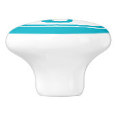 Turquoise Blue mermaid keramische knop (Zijkant)