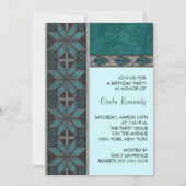 Turquoise Blue Native American verjaardagsfeest Kaart (Achterkant)