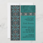 Turquoise Blue Native American verjaardagsfeest Kaart (Achterkant)