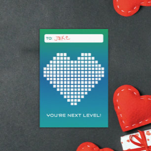 Turquoise Blue Next Level Gamer Valentijn Kaart