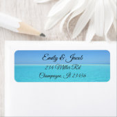 Turquoise Blue Ocean Beach Return Address Labels (Insitu)