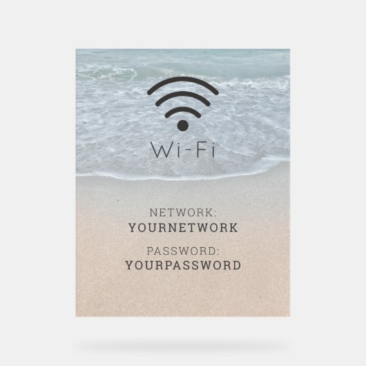 Turquoise Blue Ocean Beach Wi-Fi (Recto)