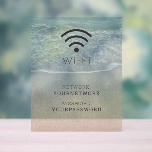 Turquoise Blue Ocean Beach Wi-Fi (Neutre)