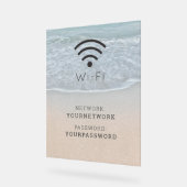 Turquoise Blue Ocean Beach Wi-Fi Acryl Bord (Hoek)