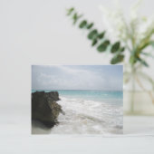 Turquoise Blue Ocean met Foamy Waves Seascape Briefkaart (Staand voorkant)