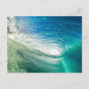 Turquoise Blue Ocean Wave Tunnel Briefkaart