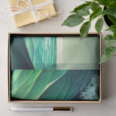 Turquoise Blue Ocean Waves Tissuepapier (Geschenk)