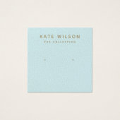 Turquoise Blue Ombre Stud Earring Display Card Vierkante Visitekaartjes (Voorkant)