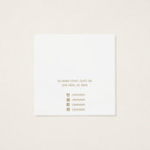 Turquoise Blue Ombre Stud Earring Display Card Vierkante Visitekaartjes (Achterkant)