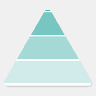 Turquoise Blue Paint Chip Driehoek Sticker