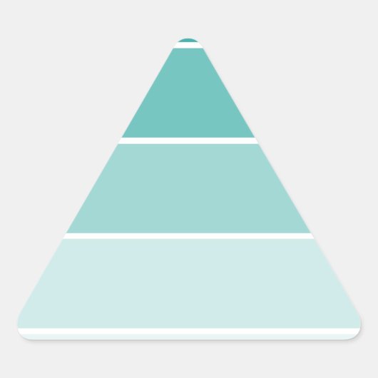 Turquoise Blue Paint Chip Driehoek Sticker (Voorkant)