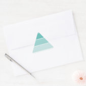 Turquoise Blue Paint Chip Driehoek Sticker (Envelop)