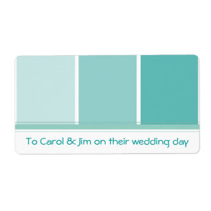 Turquoise Blue Paint Chip Etiket