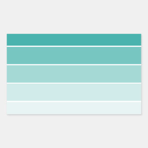 Turquoise Blue Paint Chip Rechthoekige Sticker