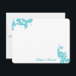 Turquoise Blue Paisley Peacock Carte de remercieme<br><div class="desc">Conçu par fat*fa*tin. Facile à customiser avec votre propre texte,  photo ou image. Pour des demandes personnalisées,  veuillez contacter fat*fa*tin directement. Des frais personnalisés s'appliquent. www.zazzle.com/fat_fa_tin www.zazzle.com/color_therapy www.zazzle.com/fatfatin_blue_knot www.zazzle.com/fatfatin_red_knot www.zazzle.com/fatfatin_mini_me www.zazzle.com/fatfatin_box www.zazzle.com/fatfatin_design www.zazzle.com/fatfatin_ink</div>