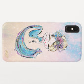 *~* Turquoise Blue Pink Gold Glitter Mermaid Case-Mate iPhone Case (Achterkant (horizontaal))