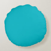 Turquoise Blue Rond Kussen (Achterkant)