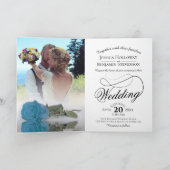 Turquoise Blue Roos Elegant Romantic Photo Wedding (Binnen)